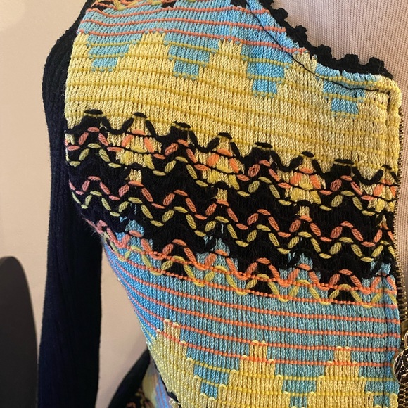 Vintage CHRISTIAN LACROIX,BAZAR abstract pattern,cardigan sweater like new - Picture 6 of 15